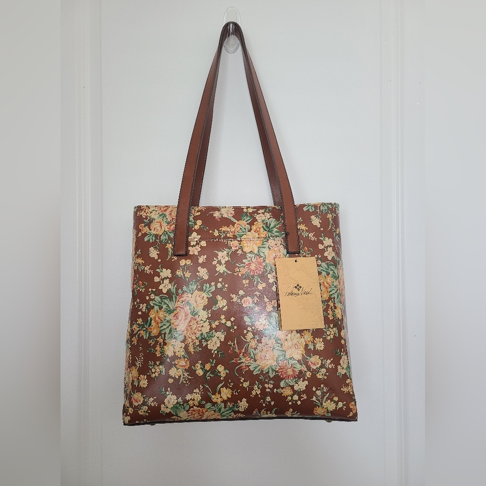 NWT Patricia Nash Viana Vintage Botanical Garden Leather Tote MSRP $199